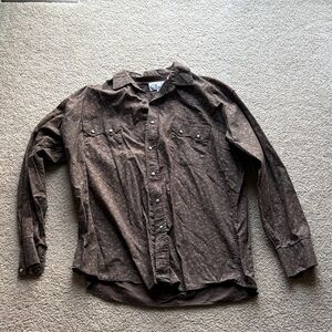 Panhandle Slim Brown Casual Button Down Shirt